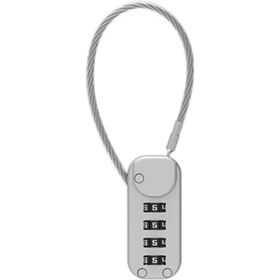 Beveiligingscodeslot 4-cijferig wachtwoord Combinatieslot Anti-diefstal Zinklegering Reisbagage Rugzak Draadtouw Hangslot Hardware white