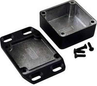 Hammond Electronics 1590LLBFLBK – Universele behuizing – 50 x 50 x 25 mm – Aluminium – Zwart