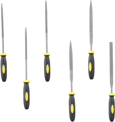 Professionele Handvijl Set 6-delig voor Metaal en Hout - Platte, Halfronde, Vierkante, Driehoekige, Vierkante Platte en Ronde Vijl - Ideaal voor Thuis, Garage en Werkplaats