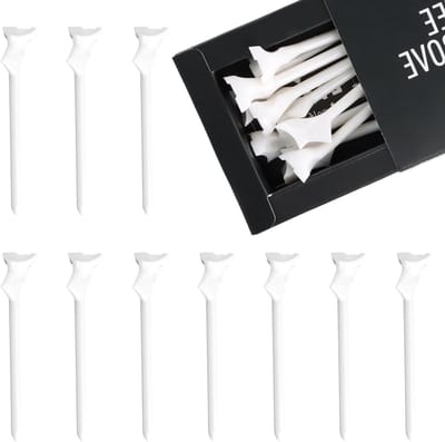 Set van 10 Schokbestendige Golf Tees met 10° Hellingshoek – Ideaal Golfaccessoire voor Verhoogde Afstanden, 8.5 cm, Duurzaam en Lichtgewicht