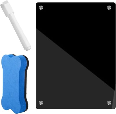 Magnetisch A4 Whiteboard voor de Koelkast - Drooguitwisbaar Planbord met 6 Kleurige Stiften, Ideaal voor Maandelijkse Planning en To-Do Lijsten in Keuken en Kantoor