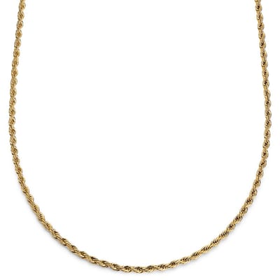 Essentials | 4 mm Goudkleurige Ketting met Gedraaide Schakels