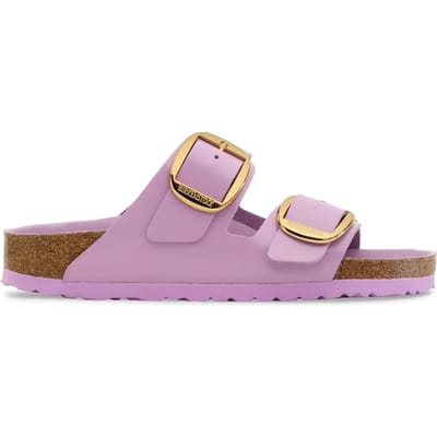 Natuurlijke leren glanzende sandalen voor dames Birkenstock Arizona