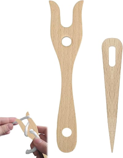 2 stuks breiwol, breiwol voor kinderen, houten breiwol, breiwol hout, handgemaakte breiwol, DIY weefgereedschap, voor het breien van armbanden, halskettingen, halskettinggereedschap