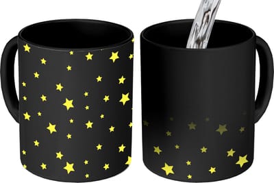 Magische Mok - Foto op Warmte Mokken - Koffiemok - Sterrenhemel - Nacht - Patronen - Magic Mok - Beker - 350 ML - Theemok