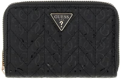 GUESS portemonnee Stacey SLG Zip Around Wallet Black zwart