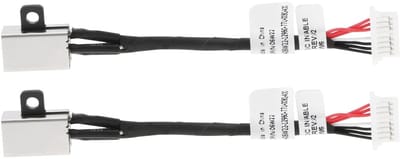 Dailygoods - Dailygoody - Power Jack Connector Kabel - Vervangkabel voor Dell Laptops - Zilver - DC Oplaadpoort Kabel - Geschikt voor Inspiron 7586 7786 7390 7391