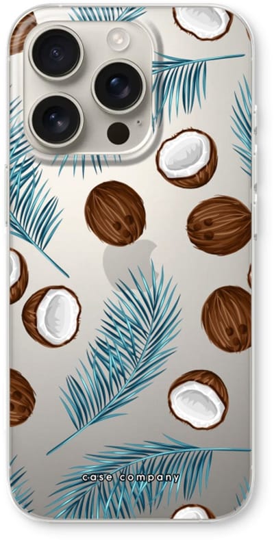 Case Company® - Hoesje geschikt voor iPhone 16 Pro hoesje - Kokosnoot - Soft Cover Telefoonhoesje - Bescherming aan alle Kanten en Schermrand