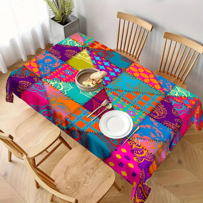 Bohemian Print Rechthoekige Tafelkleed voor Tafeldecoratie Keuken Eetkamer Waterdicht Herbruikbaar Tafelkleed voor Tafels Feestelijk Feest 90x140cm