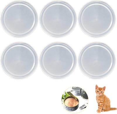 Wasbare deksels voor honden- en kattenvoerblikken, 6 stuks, voedselopslag, herbruikbaar, 100mm, ideaal voor vers houden van huisdiervoeding