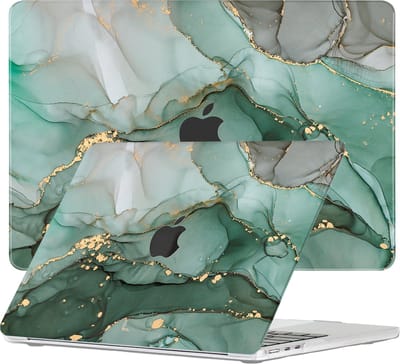 Lunso Geschikt voor MacBook Air 15 inch (2023-2026) cover hoes - case - Green Maeve