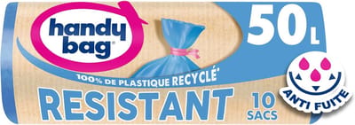 Extra Sterke Vuilniszakken 50L met Trekband - 10 Stuks - 100% Gerecycled Plastic