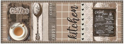 MD Entree - Keukenloper - Vloerkleed - Machinewasbaar - Cook & Wash - Dessert Menu - 50 x 150 cm