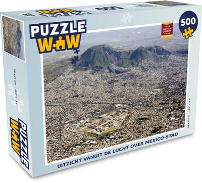 Puzzel Uitzicht vanuit de lucht over Mexico-stad - Legpuzzel - Puzzel 500 stukjes