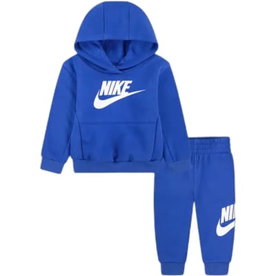 Nike club fleece set in de kleur blauw.