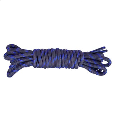 ronde veters voor wandelschoenen, sneakers.2 kleurig 120 cm zwart blauw
