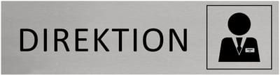 CombiCraft Aluminium Deurbordje "Direktion " 165x45mm met tape
