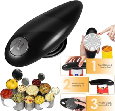 Nieuw: Handzame Elektrische Blik- en Flesopener - Automatisch, Veilig en Gemakkelijk Openen met Één Aanraking - Ideaal Keukenhulpmiddel voor Thuisgebruik Automatische Pot Opener - Veiligheidsgereedschap Keuken