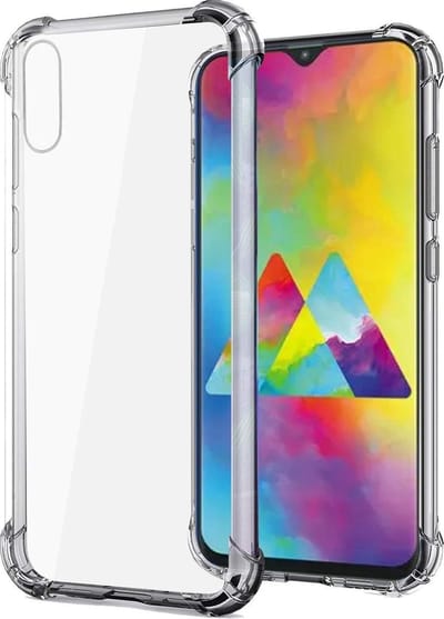 Hoesje - Geschikt voor Samsung Galaxy A30s - Sterk & Shockproof - Siliconen Shock Case - Hoes Cover - Telefoonhoes - Transparant