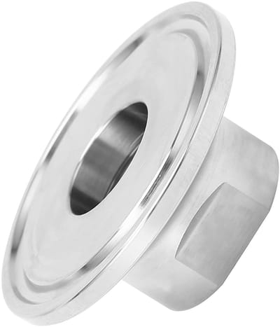 Dailygoods vrouwelijke adapter - Tri clamp 1.5 inch - Duurzaam roestvrij staal - 1/2 inch - Voor thuisbrouwen - 1,5 inch tot 1/2 inch