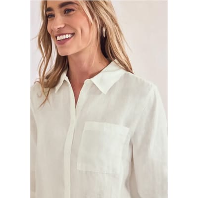 Linnen blouse met 3/4 mouwen