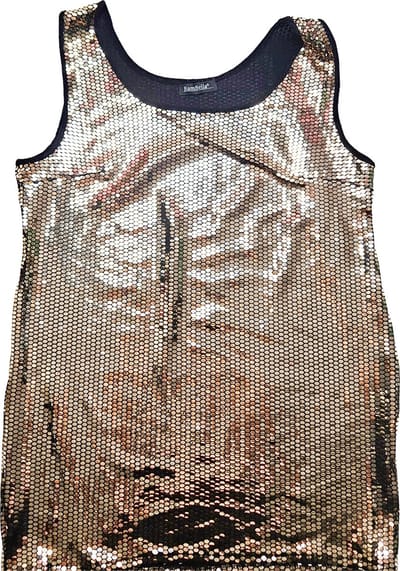 Jurk - Maat XL/XXL - Feest glitter kort jurkje mini tuniek Zwart