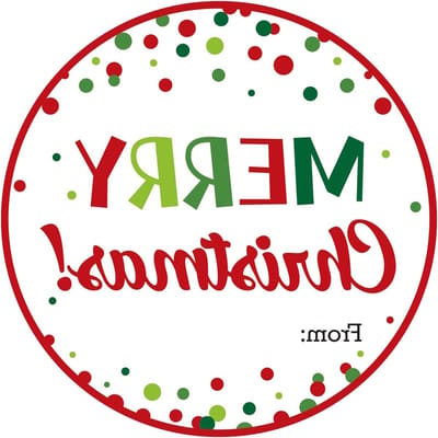 120 Stuks Kerst Stickers, 5 cm, Ronde Schrijfbare Stickers in Rood en Groen, Cadeau Stickers voor Kerst, Versiering en Decoratie