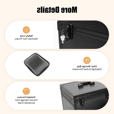 Professionele Rolling Makeup Koffer voor Reis, Geschikt voor Haarstylisten en Nageltechnici - Ruimtebesparend en Stijlvol Zwart Design, 40 x 30 x 80 cm