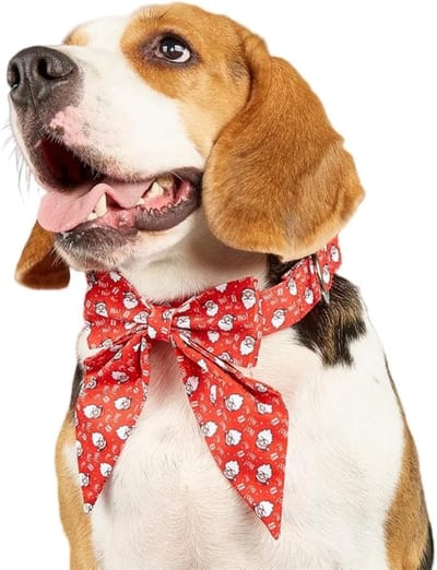 Halsband voor honden en katten met strikje - Verstelbare kersthalsbanden