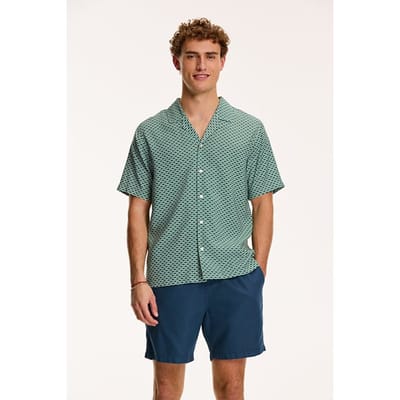 Shiwi Shortsleeve Hammam Cilantro Green Size: S | Casual Shirts Outlet | Heren | Beige