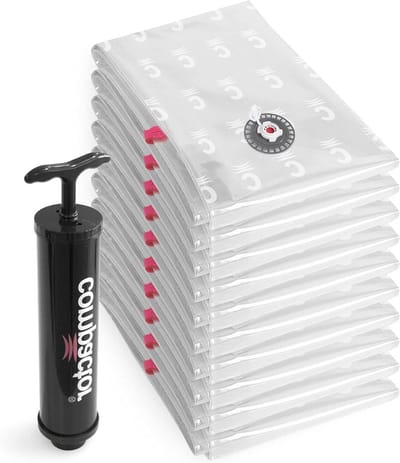 Vacuüm Compressiezakken - Ruimtebespaarder Zakken - Kleding Opbergen - Ultra-efficiënt Ventiel - 80x100 cm - Transparant
