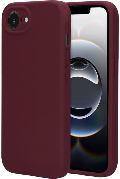 Mobiparts hoesje geschikt voor de Apple iPhone 16e Apple iPhone 17e - Siliconen - Paars Rood