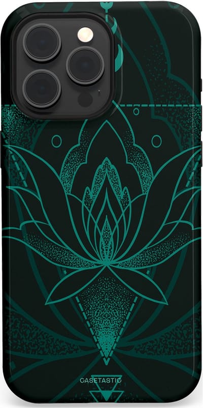 Casetastic Hoesje Geschikt voor Apple iPhone 15 Pro Max Magsafe - Stijlvolle Beschermende Duo-layer Case - Lotus Zen