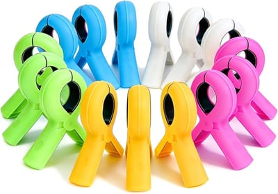 Strandhanddoekclips - Kunststof - Sterke grip - Weerbestendig - Voor Strand en Zwembad