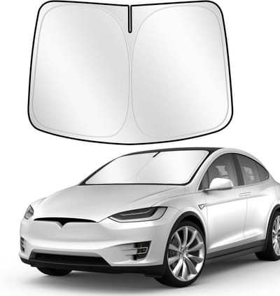 Famanu – Zonnescherm voor Auto Voorruit - Windscherm Zonnescherm - Voorruitbescherming voor Zomer Blokkeert UV - Zonneklep Auto - Opvouwbaar - 132x92 cm