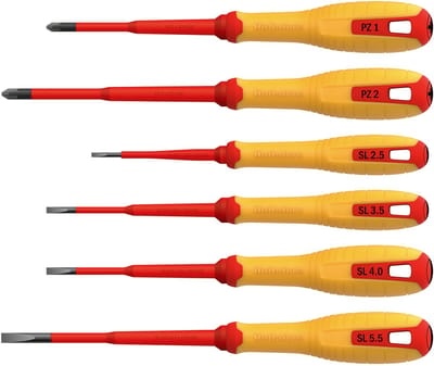 Hultafors HSS SL/PZ VDE Schroevendraaierset PZ & SL - VDE - 6 stuks
