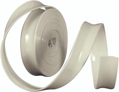 Vinyl Afwerkstrip voor Campers - Off White - Vervang Gebarsten Afwerkstrips - Geschikt voor Aluminium Daken - 2,54 x 254 cm