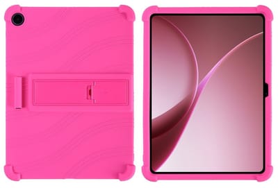 Coverup Tablethoes geschikt voor OnePlus Pad Go 2 Hoesje - Siliconen Back Cover met Kickstand - Roze