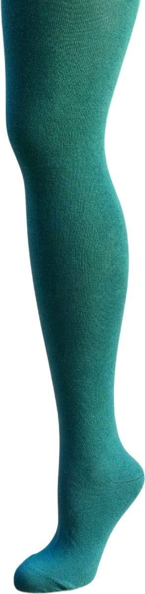 Bonnie Doon Biologisch Katoenen Maillot Dames Petrol maat 36/38 S - Uitstekende pasvorm - Gladde Naden - OEKO-TEX gecertificeerd - Bio Cotton Tights - Duurzaam en Huidvriendelijk Bio Katoen -Groen/Blauw - Petrol - BP051900.459
