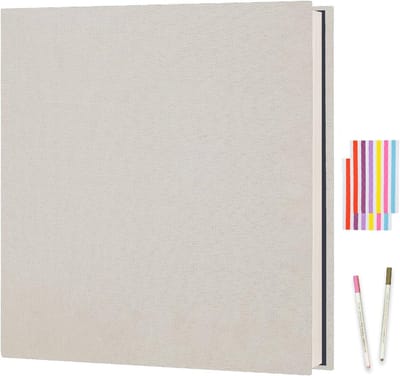Zelfklevend Fotoalbum - Inplakken en Personaliseerbaar - 40 Pagina's - Beige - Linnen - 27 x 28 cm
