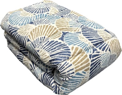 Dubbelzijdig Dekbed zonder Overtrek - 240x220cm - Lichtblauw/Grijs/Wit - Wasbaar Dekbed - Hoesloos Dekbed - Tweepersoons Dekbed