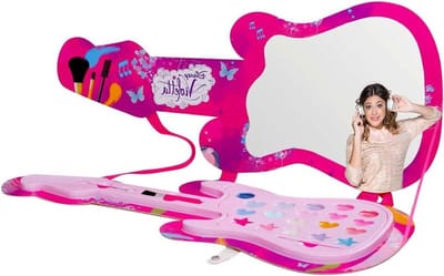 Make-up Gitaar Boek - Speelgoed Make-up Set - Kinderen Spelen - Violetta Thema - 53 cm - Roze