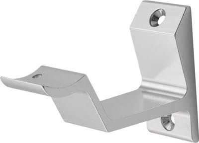 Handgreep Drager - Trapleuninghouder - Veiligheid Trap - Gebogen Design - 65mm Wandafstand - Zilver Geanodiseerd
