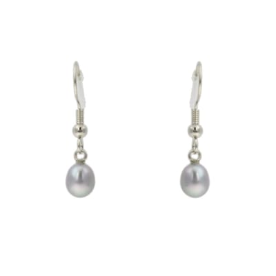 Behave - Oorhangers dames - zilverkleur parel - elegante avondlook