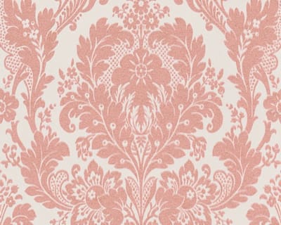 barok behang glitter 32750-2 oud roze ornamenten