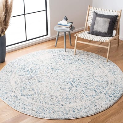 Marokkaans Trellis Wasbaar Groot Rond Tapijt Woonkamer Vloerkleden Vintage Slaapkamer Bank Salontafel Kinderen Antislip Vloermatten diameter 60