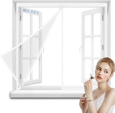 Magnetisch Hor Horrenraam 200x180cm Witte Gaas voor Balkon en Patio Deuren