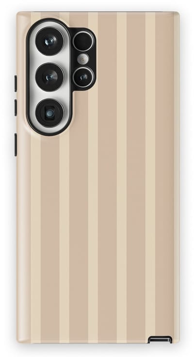 DripCase Gestreept Hoesje Samsung Galaxy S23 Ultra | Backcover met Mag | Stripes Motief | Trendy Case Samsung Galaxy S23 Ultra met Strepen Milk Blush