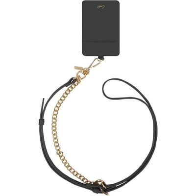 UNIQ Coehl Caryne Lanière Universelle pour Téléphone 3-en-1 avec Porte-Cartes, Ébène