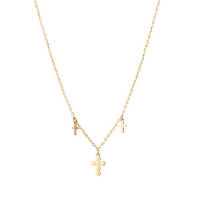 Go Dutch Label Collier kruizen goud N2818-2